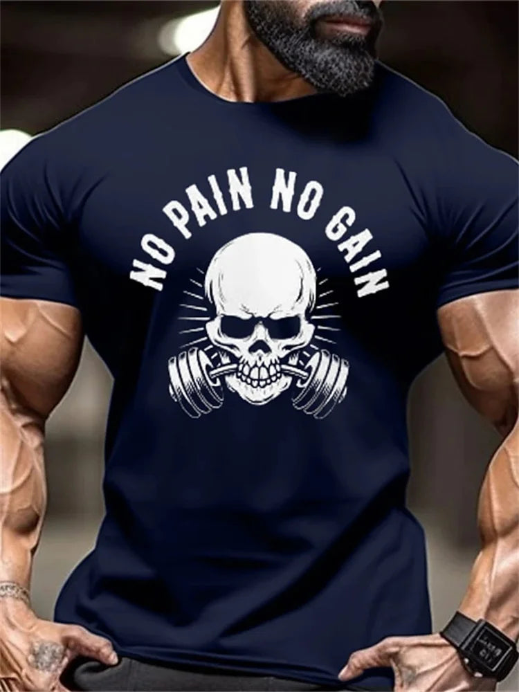 Nouveau T-Shirt de Fitness pour hommes, haut de sport féroce à manches courtes, col rond à séchage rapide, vêtements d'entraînement de compétition de Fitness