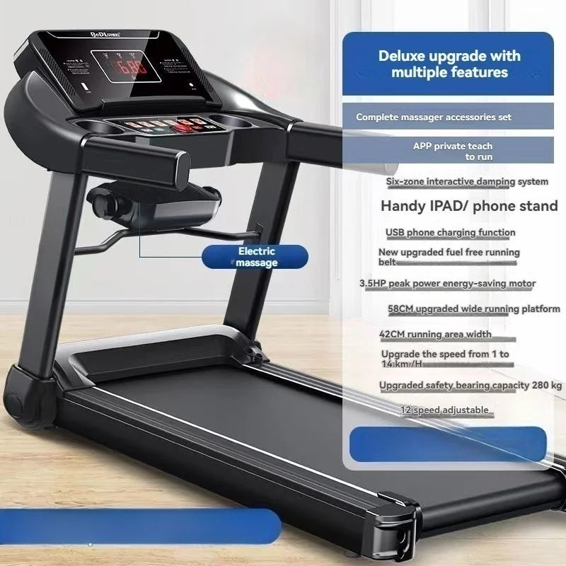 Tapis de course pliable multifonctionnel intérieur 220V