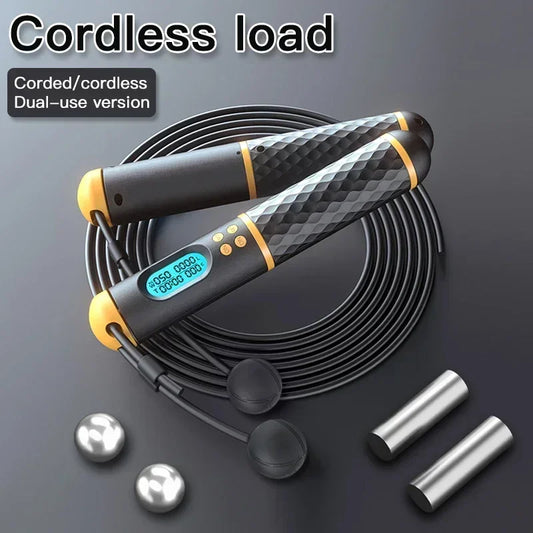 Corde à sauter multifonction 2 en 1, avec compteur numérique.