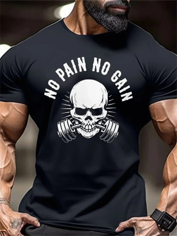 Nouveau T-Shirt de Fitness pour hommes, haut de sport féroce à manches courtes, col rond à séchage rapide, vêtements d'entraînement de compétition de Fitness