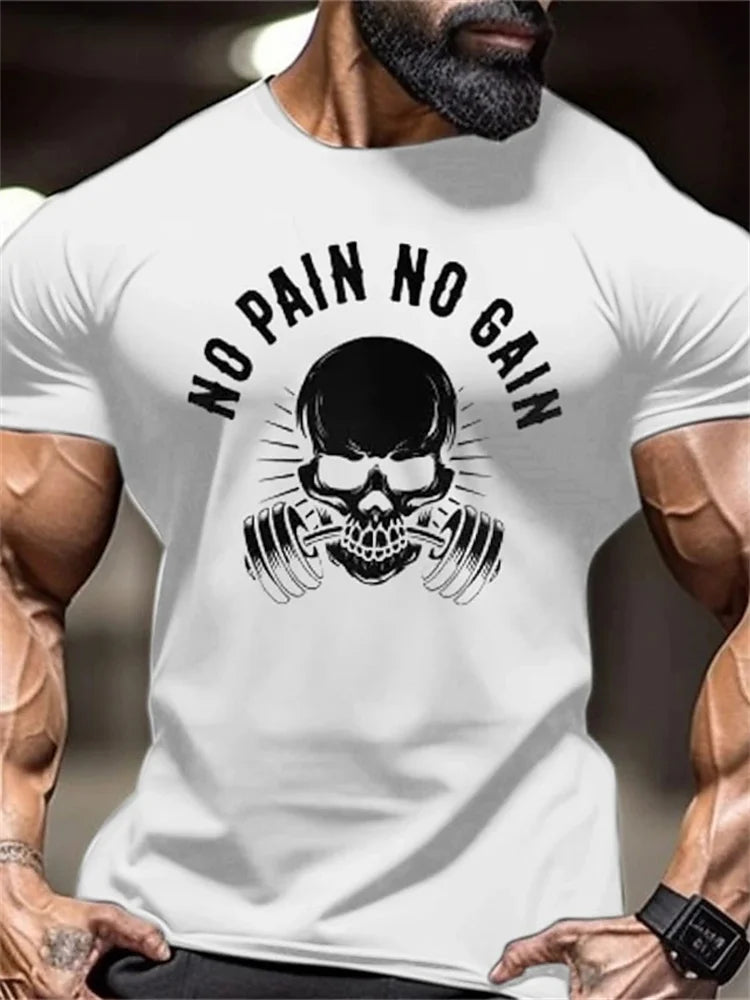 Nouveau T-Shirt de Fitness pour hommes, haut de sport féroce à manches courtes, col rond à séchage rapide, vêtements d'entraînement de compétition de Fitness